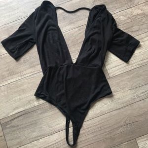 American Apparel Deep V Bodysuit